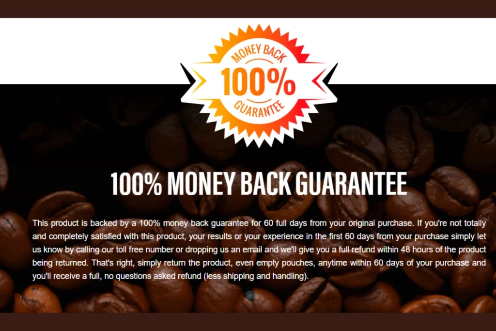 Java Burn Money back guarantee